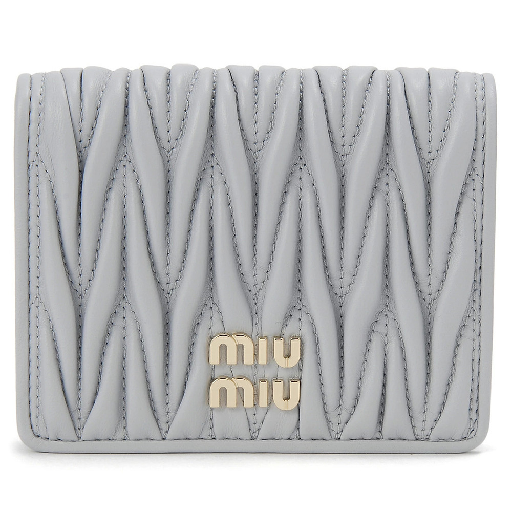 Miu Miu Bi fold Wallet Gray